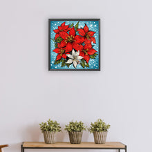 Load image into Gallery viewer, Diamond Painting - Full Round - Christmas red flowers (30*30CM)