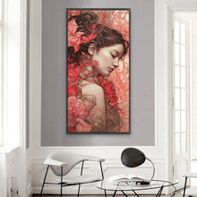 Load image into Gallery viewer, Diamond Painting - Full Round - woman among flowers (40*80CM)