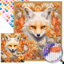 Load image into Gallery viewer, AB Diamond Painting - Full Round - fox in flower (40*50CM)