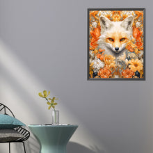 Load image into Gallery viewer, AB Diamond Painting - Full Round - fox in flower (40*50CM)