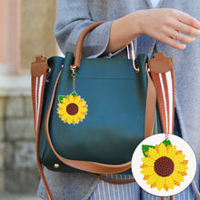 Load image into Gallery viewer, 12PCS Double Sided Diamond Painting Art Keychain Pendant (Flowers)