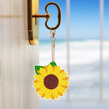 Load image into Gallery viewer, 12PCS Double Sided Diamond Painting Art Keychain Pendant (Flowers)