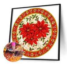 Load image into Gallery viewer, Diamond Painting - Full Round - Christmas red flowers (40*40CM)