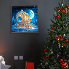 Load image into Gallery viewer, Diamond Painting - Full Round - Pumpkin Cart under the Quiet Moon (40*40CM)