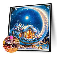 Load image into Gallery viewer, Diamond Painting - Full Round - Tranquil house under the moon (40*40CM)