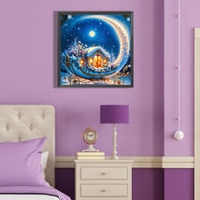 Load image into Gallery viewer, Diamond Painting - Full Round - Tranquil house under the moon (40*40CM)