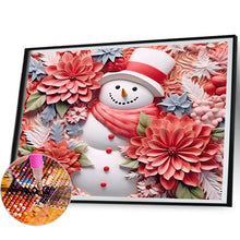 Load image into Gallery viewer, Diamond Painting - Full Round - Paper sculpture red snowman (40*50CM)