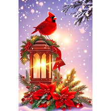 Load image into Gallery viewer, Diamond Painting - Full Round - Cardinal on Christmas lights (40*60CM)