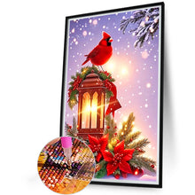 Load image into Gallery viewer, Diamond Painting - Full Round - Cardinal on Christmas lights (40*60CM)