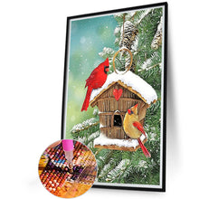 Load image into Gallery viewer, Diamond Painting - Full Round - Christmas Bird's Cottage (40*60CM)