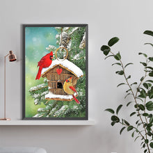 Load image into Gallery viewer, Diamond Painting - Full Round - Christmas Bird's Cottage (40*60CM)