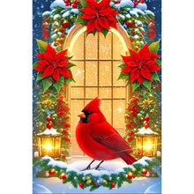 Load image into Gallery viewer, Diamond Painting - Full Round - Christmas cardinal in the window (40*60CM)