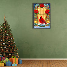 Load image into Gallery viewer, Diamond Painting - Full Round - Christmas cardinal in the window (40*60CM)