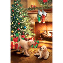 Load image into Gallery viewer, Diamond Painting - Full Round - Christmas gift dog (40*60CM)