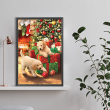 Load image into Gallery viewer, Diamond Painting - Full Round - Christmas naughty dogs (40*60CM)