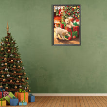 Load image into Gallery viewer, Diamond Painting - Full Round - Christmas naughty dogs (40*60CM)
