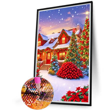 Load image into Gallery viewer, Diamond Painting - Full Round - Christmas scene outside the snow (40*60CM)