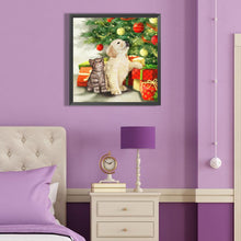 Load image into Gallery viewer, Diamond Painting - Full Round - Christmas cats and dogs (40*40CM)