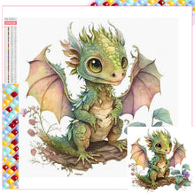 Load image into Gallery viewer, Diamond Painting - Full Square - cute dragon (30*30CM)