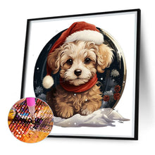 Load image into Gallery viewer, Diamond Painting - Full Square - Winter crystal ball christmas puppy (30*30CM)