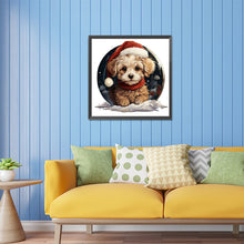 Load image into Gallery viewer, Diamond Painting - Full Square - Winter crystal ball christmas puppy (30*30CM)