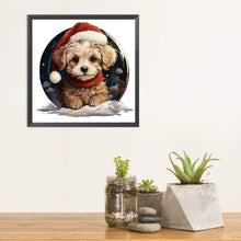 Load image into Gallery viewer, Diamond Painting - Full Square - Winter crystal ball christmas puppy (30*30CM)