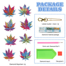 Load image into Gallery viewer, 5/6/8PCS Diamond Art Keyring Flexible Fish Double Sided Wizard Hat Special Shape