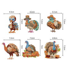 Load image into Gallery viewer, 5/6/8PCS Diamond Art Keyring Flexible Fish Double Sided Wizard Hat Special Shape