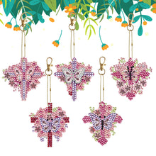 Load image into Gallery viewer, 5/6/8PCS Diamond Art Keyring Flexible Fish Double Sided Wizard Hat Special Shape