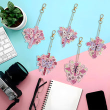 Load image into Gallery viewer, 5/6/8PCS Diamond Art Keyring Flexible Fish Double Sided Wizard Hat Special Shape