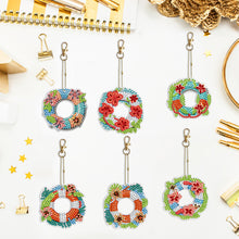 Load image into Gallery viewer, 5/6/8PCS Diamond Art Keyring Flexible Fish Double Sided Wizard Hat Special Shape