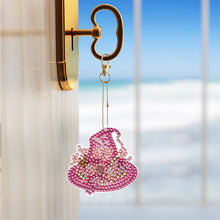 Load image into Gallery viewer, 5/6/8PCS Diamond Art Keyring Flexible Fish Double Sided Wizard Hat Special Shape