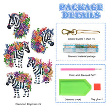 Load image into Gallery viewer, 5/6/8PCS Diamond Art Keyring Flexible Fish Double Sided Wizard Hat Special Shape