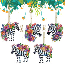 Load image into Gallery viewer, 5/6/8PCS Diamond Art Keyring Flexible Fish Double Sided Wizard Hat Special Shape