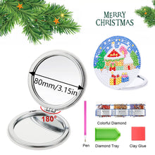 Load image into Gallery viewer, Double Sided Special Shape Diamond Pocket Mirror Santa for Adults Kids Beginners