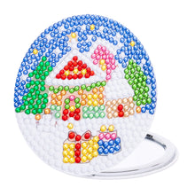 Load image into Gallery viewer, Double Sided Special Shape Diamond Pocket Mirror Santa for Adults Kids Beginners