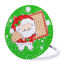 Load image into Gallery viewer, Double Sided Special Shape Diamond Pocket Mirror Santa for Adults Kids Beginners