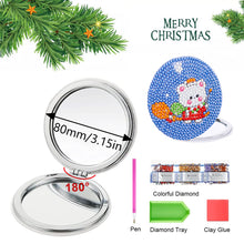 Load image into Gallery viewer, Double Sided Special Shape Diamond Pocket Mirror Santa for Adults Kids Beginners
