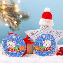 Load image into Gallery viewer, Double Sided Special Shape Diamond Pocket Mirror Santa for Adults Kids Beginners