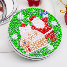 Load image into Gallery viewer, Double Sided Special Shape Diamond Pocket Mirror Santa for Adults Kids Beginners