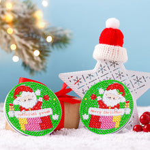 Load image into Gallery viewer, Double Sided Diamond Art Mirror for Adults Kids Beginners (Santa #5)