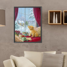 Load image into Gallery viewer, Diamond Painting - Full Round - Christmas golden retriever (30*40CM)