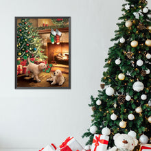 Load image into Gallery viewer, Diamond Painting - Full Round - Christmas golden retriever (30*40CM)