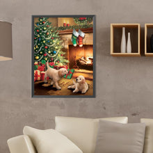 Load image into Gallery viewer, Diamond Painting - Full Round - Christmas golden retriever (30*40CM)