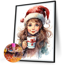 Load image into Gallery viewer, Diamond Painting - Full Round - little girl drinking coffee (30*40CM)