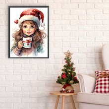 Load image into Gallery viewer, Diamond Painting - Full Round - little girl drinking coffee (30*40CM)