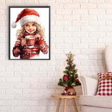 Load image into Gallery viewer, Diamond Painting - Full Round - little girl drinking coffee (30*40CM)