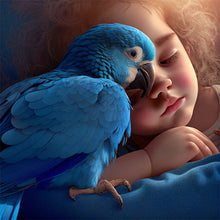 Load image into Gallery viewer, Diamond Painting - Full Round - bluebird and girl (30*30CM)
