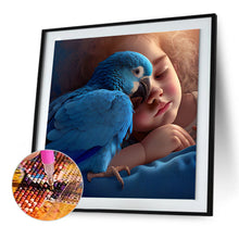 Load image into Gallery viewer, Diamond Painting - Full Round - bluebird and girl (30*30CM)
