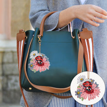 Load image into Gallery viewer, 6PCS Double Sided Diamond Art Keyring Ladybird for Adult Kid Purse Handbag Decor